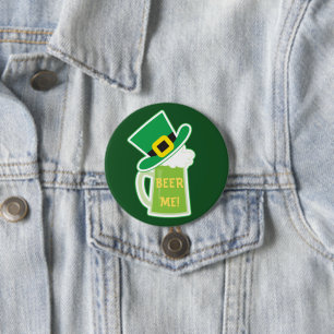 Badge Rond 7,6 Cm Mug de bière Casquette irlandaise
