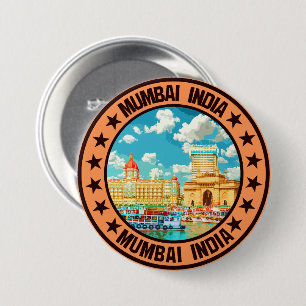 Badge Rond 7,6 Cm Mumbai