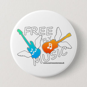 Badge Rond 7,6 Cm Musique de vol gratuite