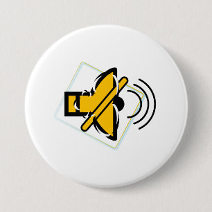 Badge Rond 7,6 Cm Mute