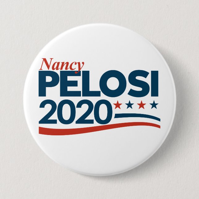Badge Rond 7,6 Cm Nancy Pelosi, Présidente (Devant)