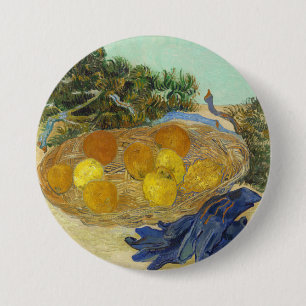 Badge Rond 7,6 Cm Nature morte de Van Gogh Oranges Citrons Gants ble