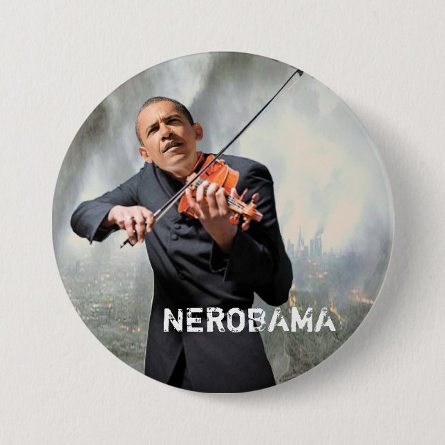 BADGE ROND 7,6 CM NEROBAMA (Devant)
