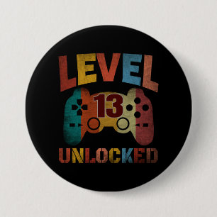 BADGE ROND 7,6 CM NIVEAU 13 DÉBLOQUÉ