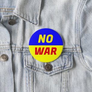 Badge Rond 7,6 Cm NO WAR Button