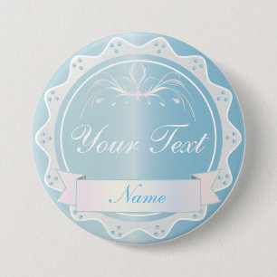 Badge Rond 7,6 Cm Noce bleu-clair