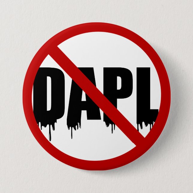 Badge Rond 7,6 Cm #NoDAPL (Devant)