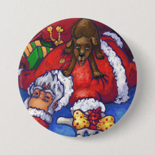 Badge Rond 7,6 Cm Noël