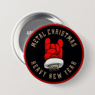 Badge Rond 7,6 Cm Noël en métal lourd