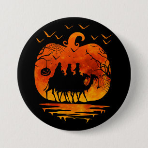 BADGE ROND 7,6 CM NOËL HALLOWEWEEN COSTUME CITROUILLE NOËL CADEAU