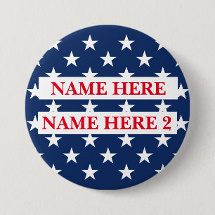 Badge Rond 7,6 Cm Nom de l'élection de Personnaliser
