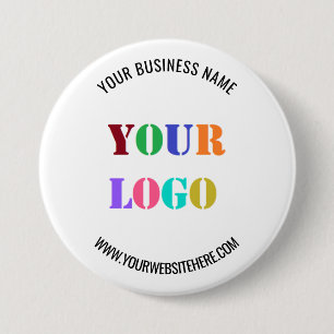 Badge Rond 7,6 Cm Nom de logo personnalisé Site Web Promotionnel Per