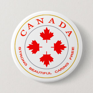 Badge Rond 7,6 Cm Notre emblème du Canada