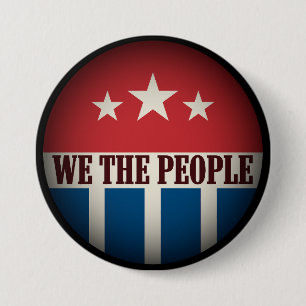 Badge Rond 7,6 Cm Nous le Peuple Rétro