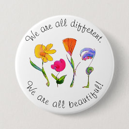 Badge Rond 7,6 Cm Nous sommes tous différents et la magnifique diver
