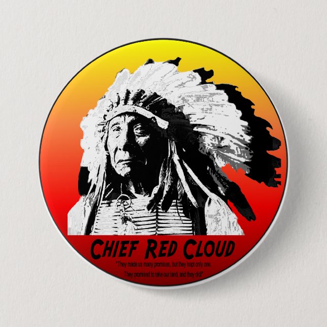 Badge Rond 7,6 Cm Nuage rouge en chef (Devant)