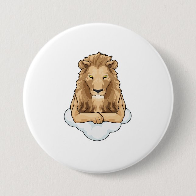 Badge Rond 7,6 Cm Nuages de Lion (Devant)
