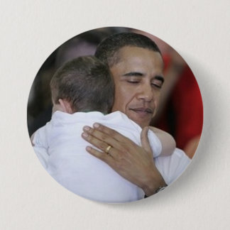 Badge Rond 7,6 Cm Obama-étreindre un enfant