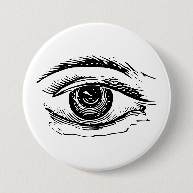Badge Rond 7,6 Cm Oeil (Devant)