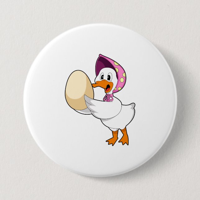 Badge Rond 7,6 Cm Oeuf de canard (Devant)