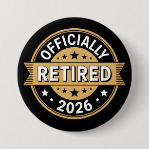 Badge Rond 7,6 Cm Officiellement retraité 2026