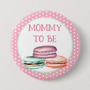 Badge Rond 7,6 Cm Oh Sweet Baby Girl Macaron Baby shower Maman être