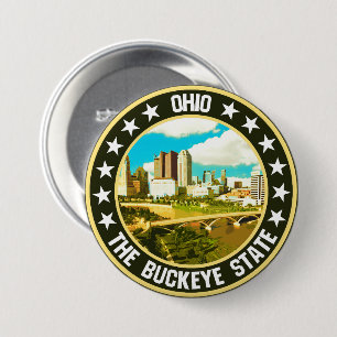 Badge Rond 7,6 Cm Ohio