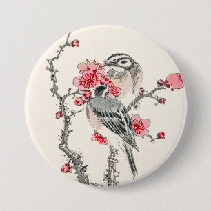 Badge Rond 7,6 Cm Oiseaux japonais 3