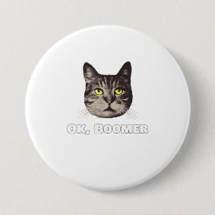 Badge Rond 7,6 Cm Ok Boomer Chat Chemise Millennial Chat Cadeau Oka