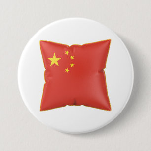 Badge Rond 7,6 Cm Oreiller avec le drapeau de la Chine
