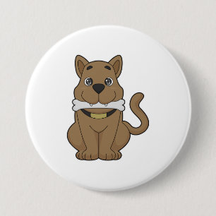 Badge Rond 7,6 Cm Os de chien