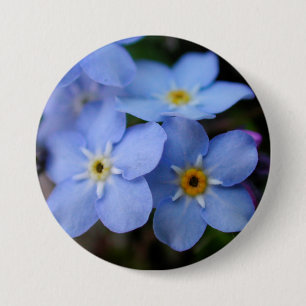 Badge Rond 7,6 Cm Oubliez-moi les fleurs bleues
