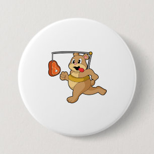 Badge Rond 7,6 Cm Ours comme coureur