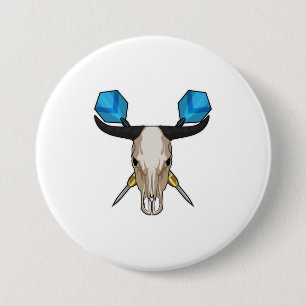 Badge Rond 7,6 Cm Ox aux fléchettes avec fléchette