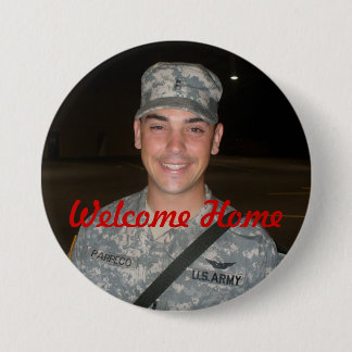 Badge Rond 7,6 Cm P1010387, maison bienvenue