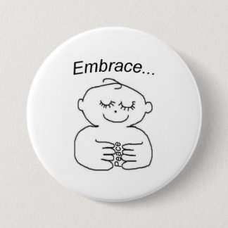 Badge Rond 7,6 Cm Paix d'étreinte - bouton