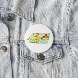 Badge Rond 7,6 Cm Pancakes à la banane