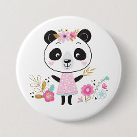 Panda rose mignonne fille
