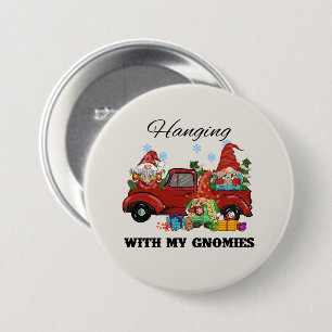 Badge Rond 7,6 Cm Panser Avec Mes Gnomies - Noël mignon