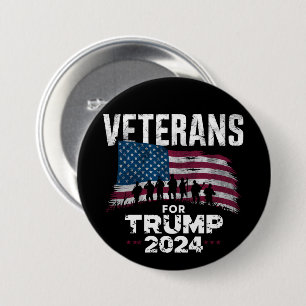 Badge Rond 7,6 Cm Papa Grand-père Vétérans Pour Trump 2024 Drapeau A