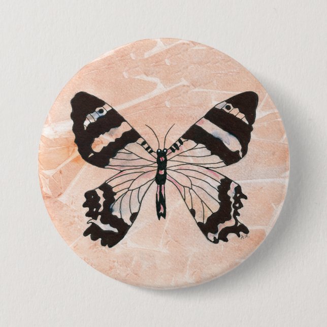 Badge Rond 7,6 Cm Papillon éthéré (Devant)