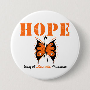 Badge Rond 7,6 Cm Papillon Leukemia Hope
