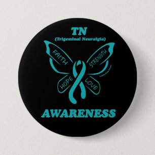 Badge Rond 7,6 Cm Papillon/sensibilisation...TN
