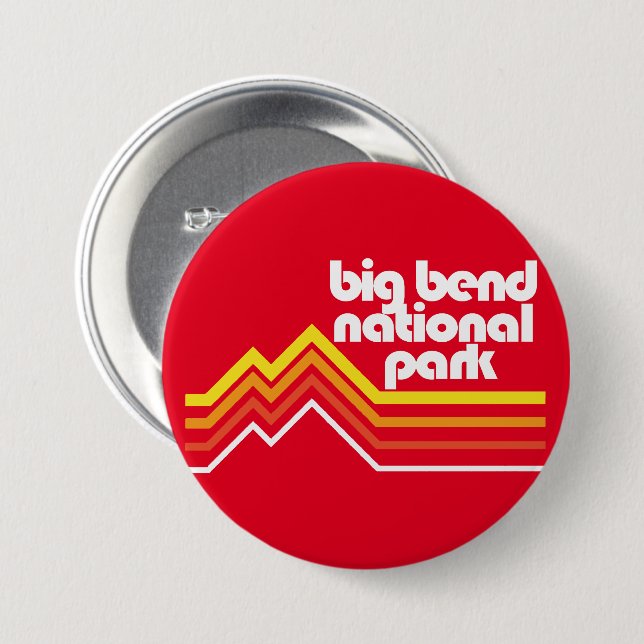 Badge Rond 7,6 Cm Parc national Big Bend (Devant & derrière)