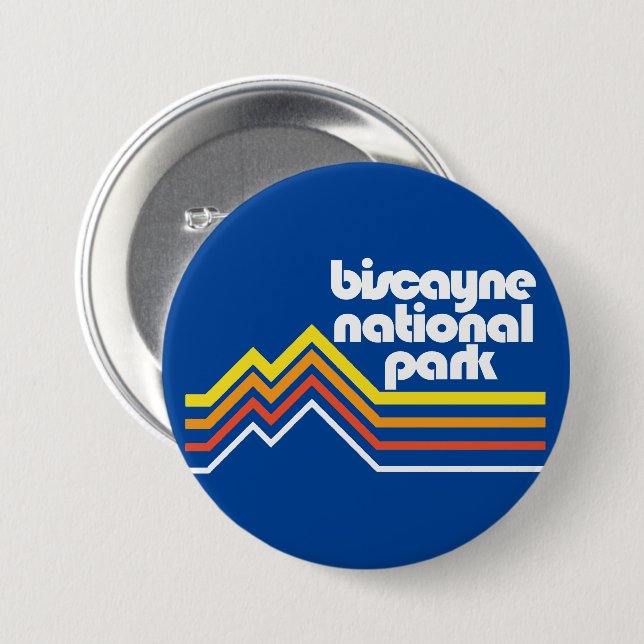 Badge Rond 7,6 Cm Parc national de Biscayne (Devant & derrière)
