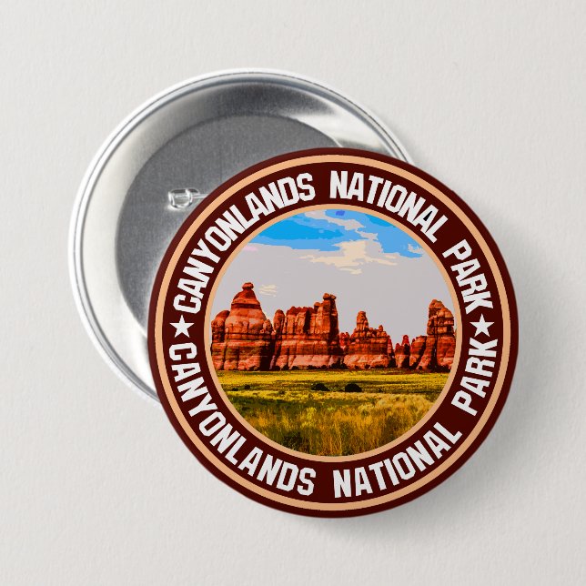 Badge Rond 7,6 Cm Parc national des Canyonlands (Devant & derrière)