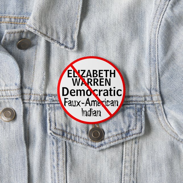 Badge Rond 7,6 Cm Parti démocratique anti-Elizabeth Warren (En situation)