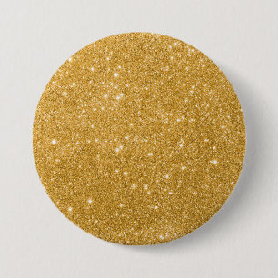 Badge Rond 7,6 Cm Parties scintillant d'or luxe