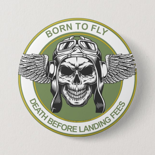 Badge Rond 7,6 Cm Pas de frais d'atterrissage (Devant)