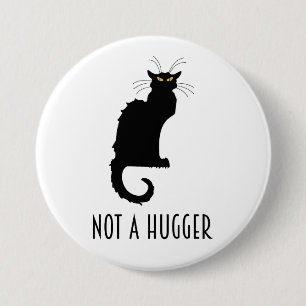 Badge Rond 7,6 Cm Pas Un Gros Amusant Introverti Antisocial Cat